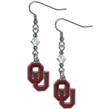 Oklahoma Sooners Crystal Dangle Earrings