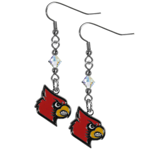 Louisville Cardinals Crystal Dangle Earrings