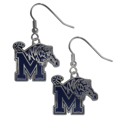 Memphis Tigers Chrome Dangle Earrings