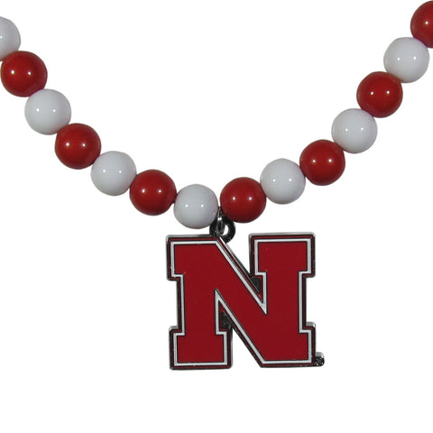 Nebraska Cornhuskers Fan Bead Necklace
