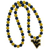 W. Virginia Mountaineers Fan Bead Necklace