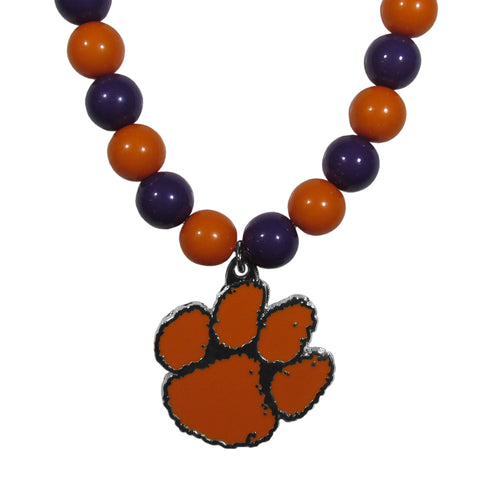 Clemson Tigers Fan Bead Necklace