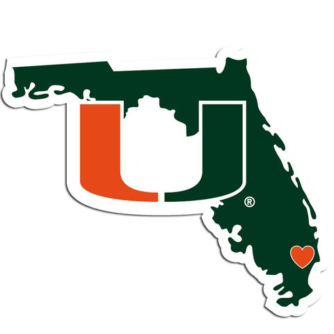 Miami Hurricanes Home State Decal