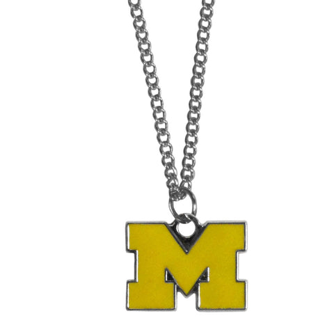 Michigan Wolverines Chain Necklace with Small Charm