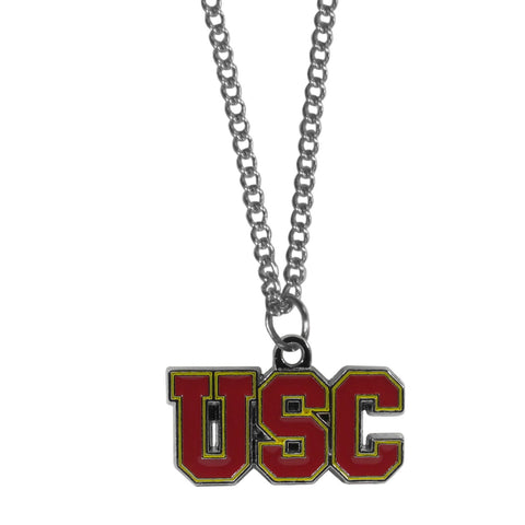 USC Trojans Chain Necklace with Small Charm