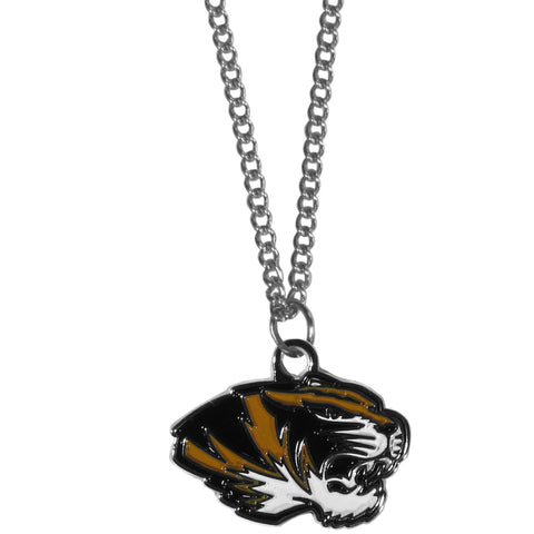 Missouri Tigers Chain Necklace with Small Charm