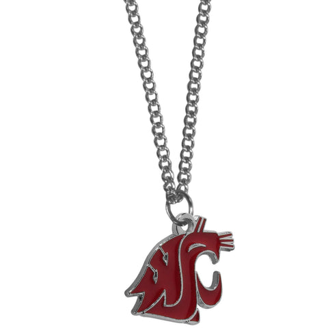 Washington St. Cougars Chain Necklace with Small Charm