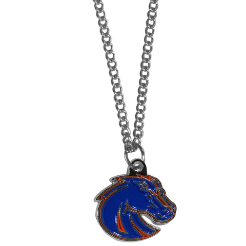 Boise St. Broncos Chain Necklace with Small Charm