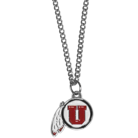 Utah Utes Chain Necklace with Small Charm