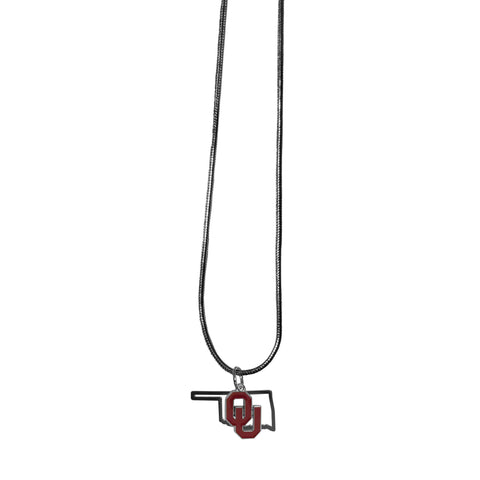 Oklahoma Sooners State Charm Necklace