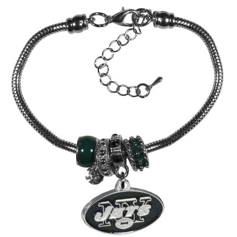 New York Jets Euro Bead Bracelet