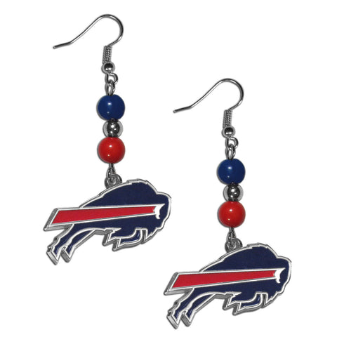 Buffalo Bills Fan Bead Dangle Earrings