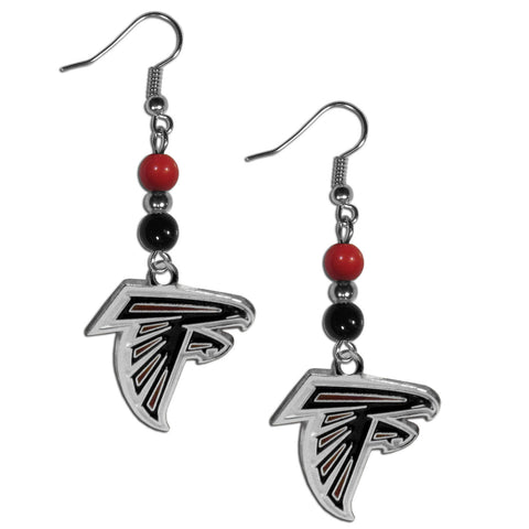 Atlanta Falcons Fan Bead Dangle Earrings