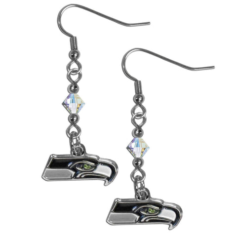 Seattle Seahawks Crystal Dangle Earrings
