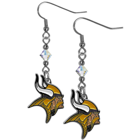 Minnesota Vikings Crystal Dangle Earrings