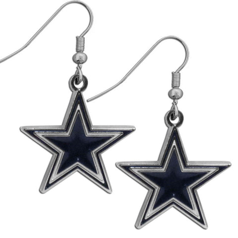 Dallas Cowboys Chrome Dangle Earrings