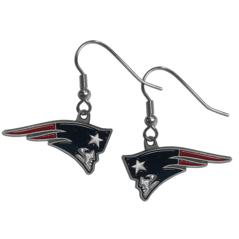 New England Patriots Chrome Dangle Earrings