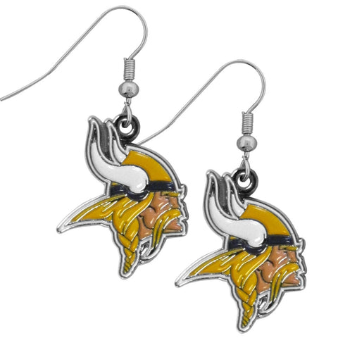 Minnesota Vikings Chrome Dangle Earrings