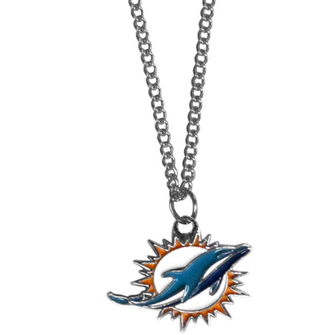 Miami Dolphins Chain Necklace with Small Charm