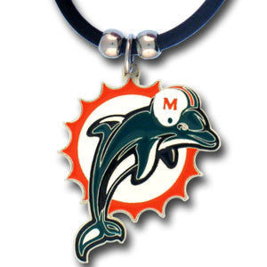 Miami Dolphins Rubber Cord Necklace