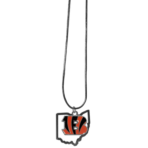 Cincinnati Bengals State Charm Necklace