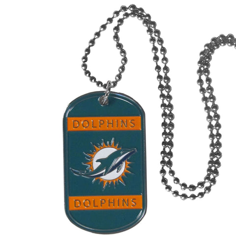 Miami Dolphins Tag Necklace