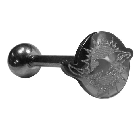 Miami Dolphins Barbell Tongue Ring