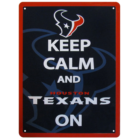 Houston Texans Keep Calm Sign