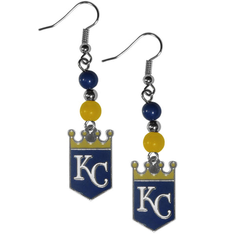 Kansas City Royals Fan Bead Dangle Earrings