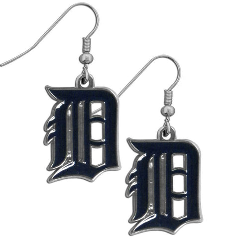 Detroit Tigers Chrome Dangle Earrings