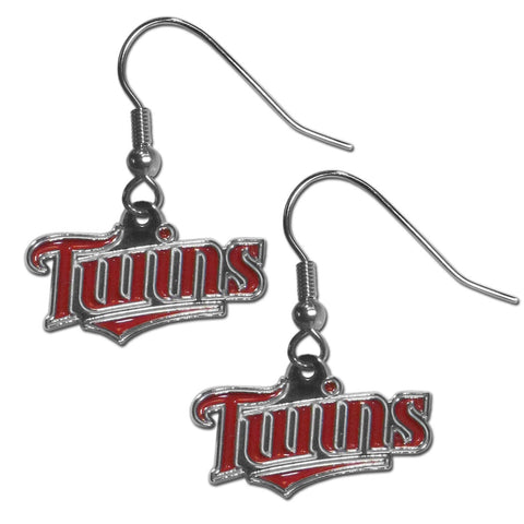 Minnesota Twins Chrome Dangle Earrings