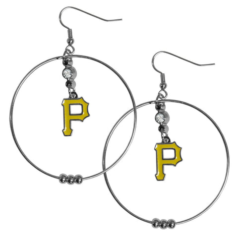 Pittsburgh Pirates 2 Inch Hoop Earrings