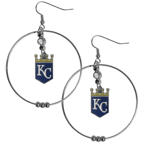 Kansas City Royals 2 Inch Hoop Earrings