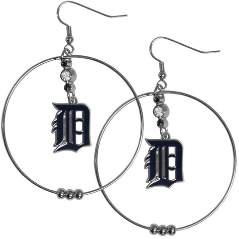 Detroit Tigers 2 Inch Hoop Earrings