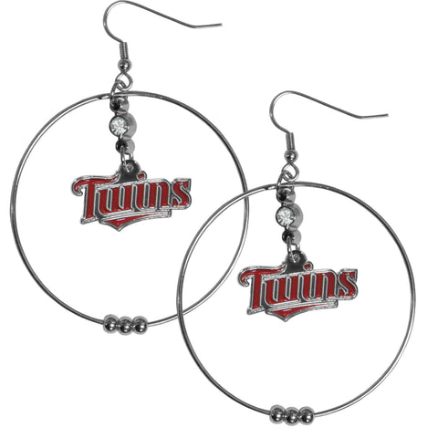 Minnesota Twins 2 Inch Hoop Earrings