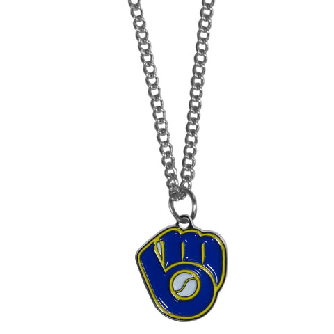 Milwaukee Brewers Chain Necklace with Small Charm