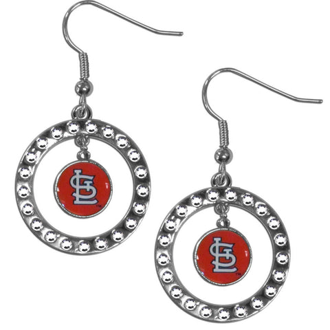 St. Louis Cardinals Rhinestone Hoop Earrings