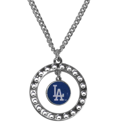 Los Angeles Dodgers Rhinestone Hoop Necklace