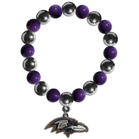 Baltimore Ravens Chrome Bead Bracelet