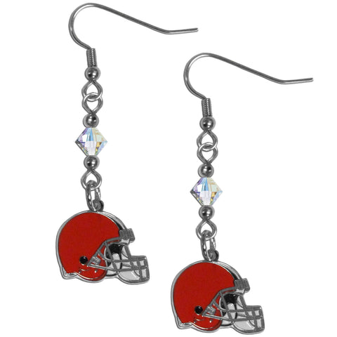 Cleveland Browns Crystal Dangle Earrings