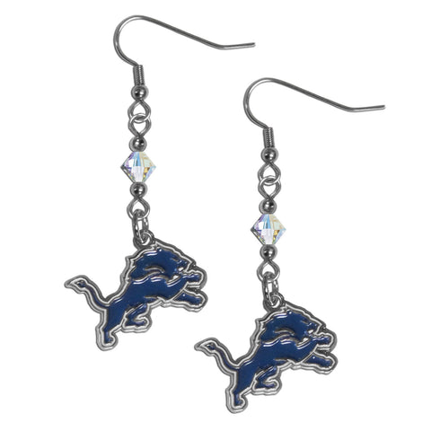 Detroit Lions Crystal Dangle Earrings
