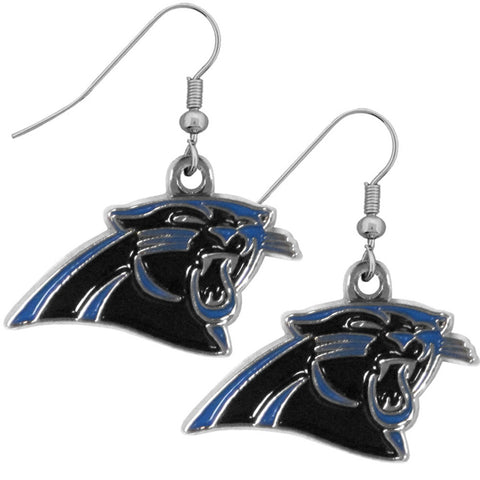 Carolina Panthers Chrome Dangle Earrings