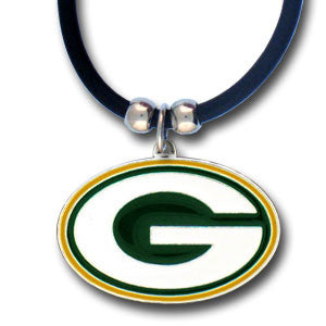 Green Bay Packers Rubber Cord Necklace