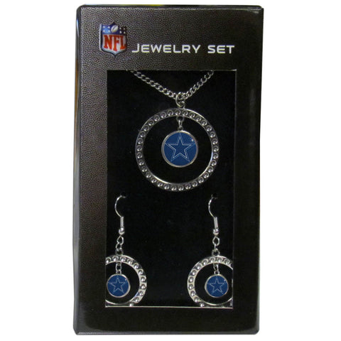 Dallas Cowboys Rhinestone Hoop Jewelry Set