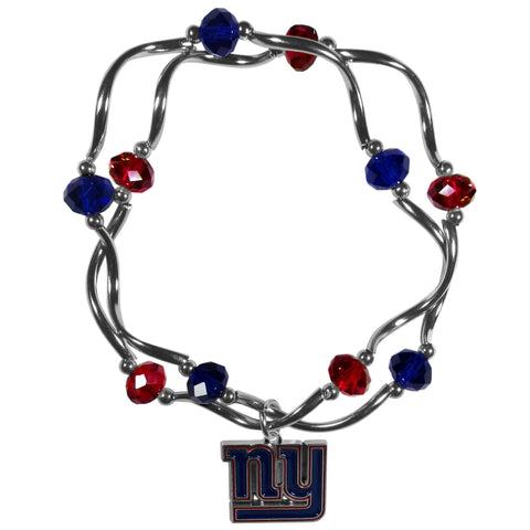 New York Giants Crystal Bead Bracelet