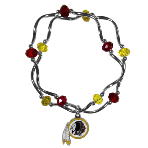 Washington Redskins Crystal Bead Bracelet