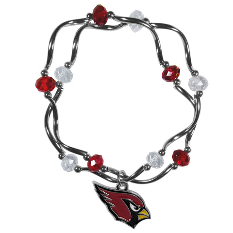 Arizona Cardinals Crystal Bead Bracelet