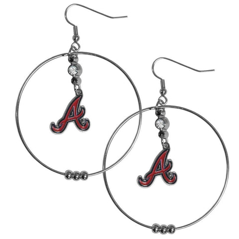 Atlanta Braves 2 Inch Hoop Earrings