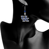 Bead Dangle Earrings - Kentucky Wildcats Fan Bead Dangle Earrings