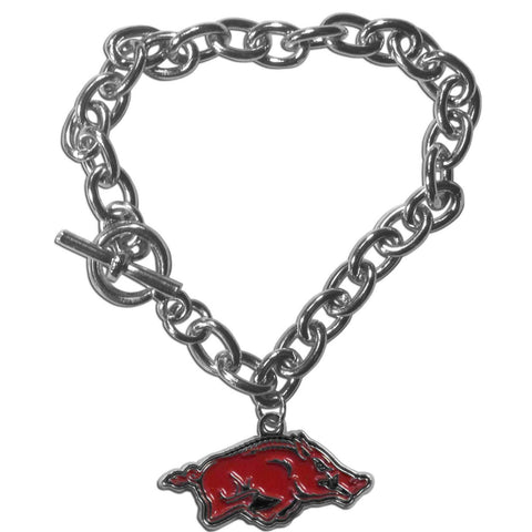 Charm Chain Bracelet - Arkansas Razorbacks Charm Chain Bracelet